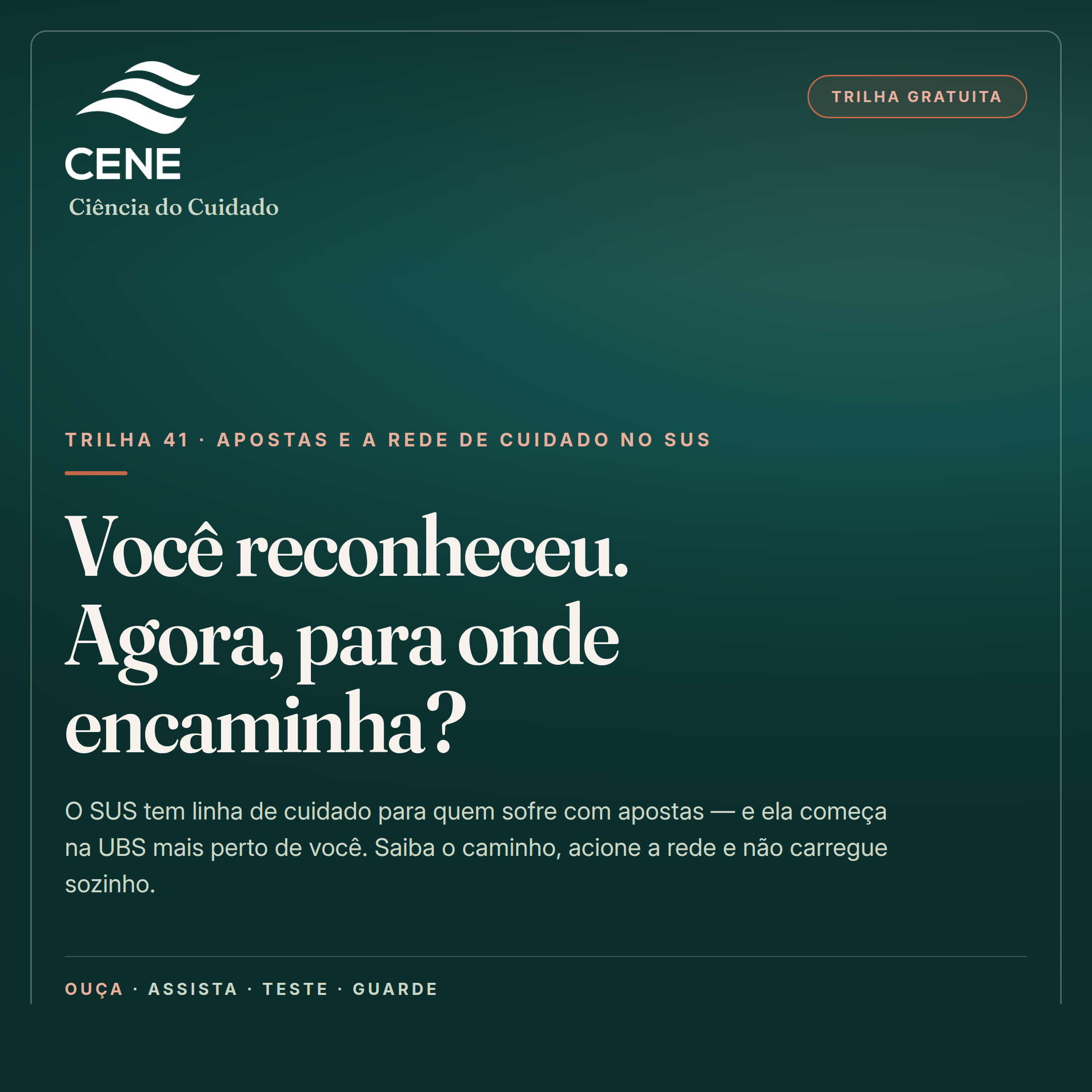 Apostas e a Nova Rede de Cuidado no SUS
